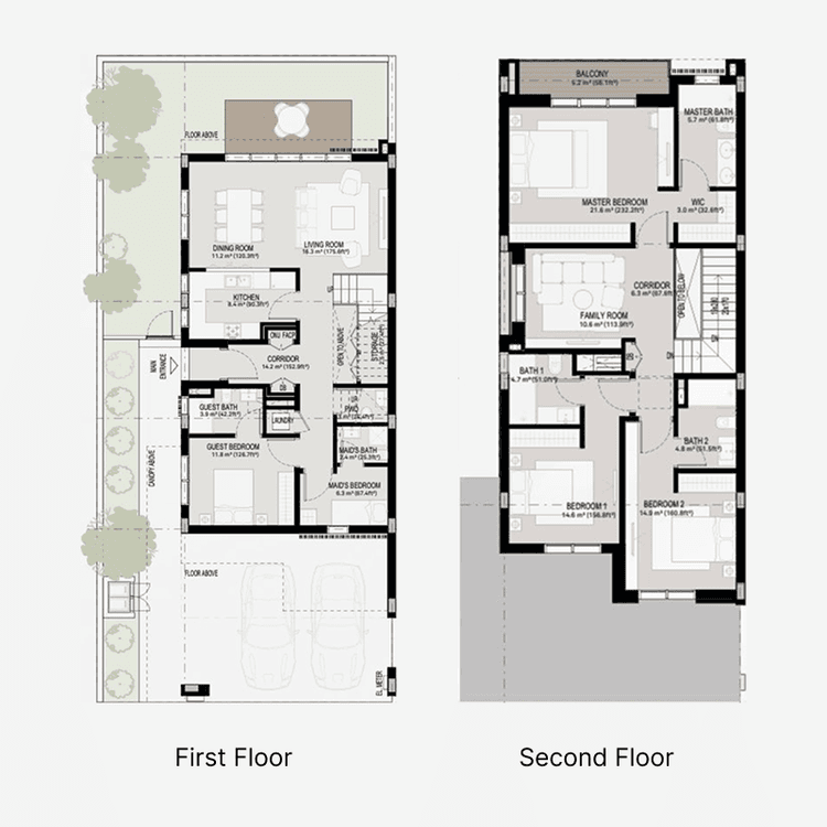 4 Bedrooms Bedroom Floor Plan