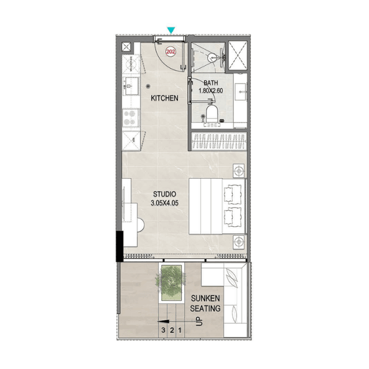 Studio Bedroom Floor Plan
