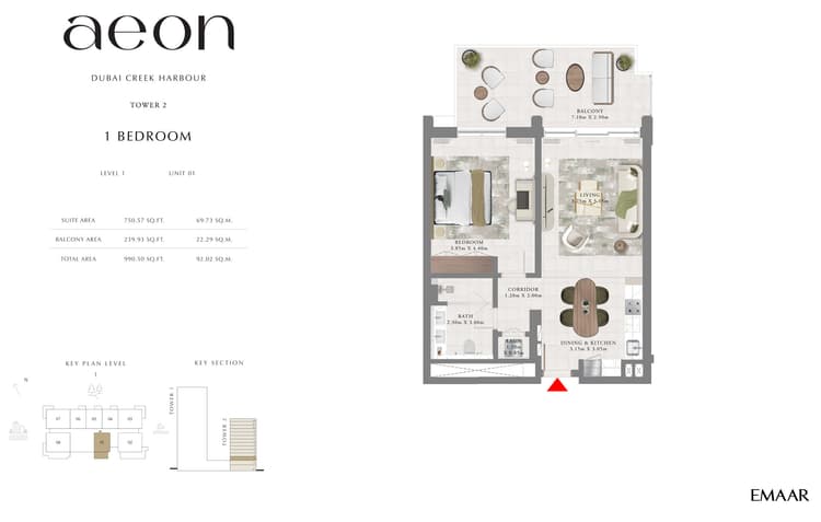 1 Bedroom Bedroom Floor Plan
