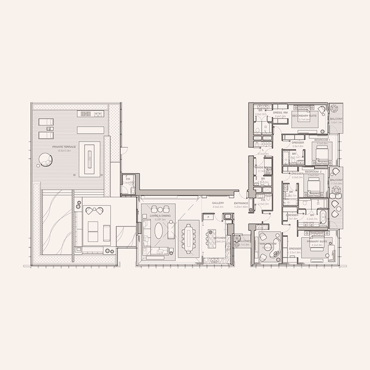 4 Bedrooms Bedroom Floor Plan