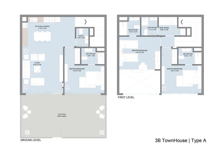 3 Bedrooms Bedroom Floor Plan