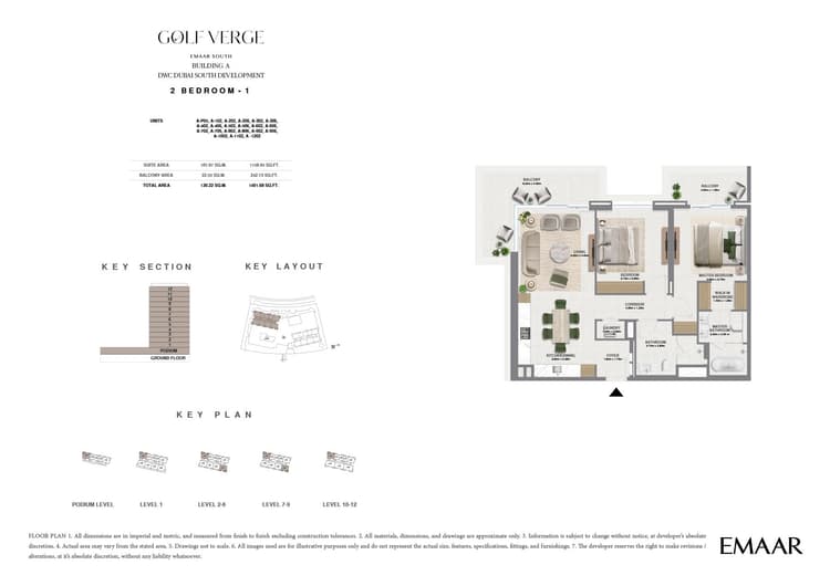 2 Bedrooms Bedroom Floor Plan