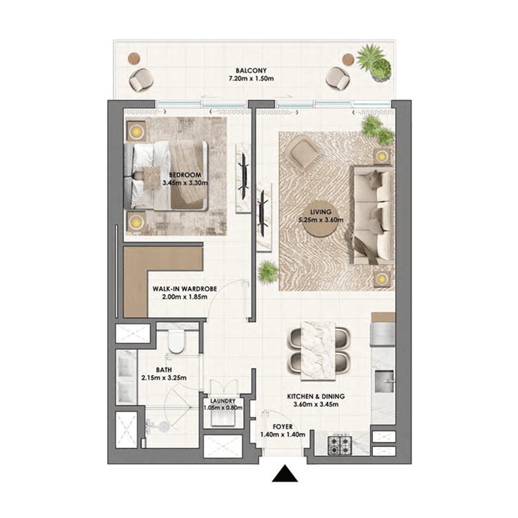 1 Bedroom Bedroom Floor Plan