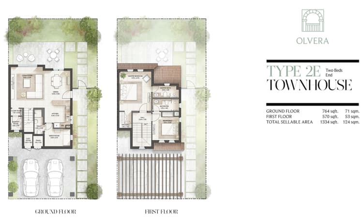 2 Bedrooms Bedroom Floor Plan