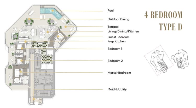 4 Bedrooms Bedroom Floor Plan
