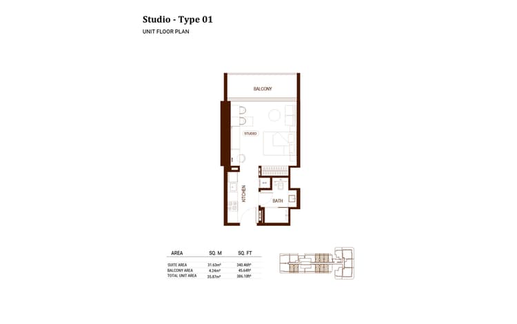 Studio Bedroom Floor Plan