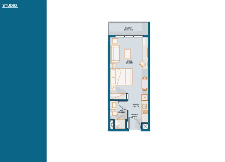 Studio Bedroom Floor Plan