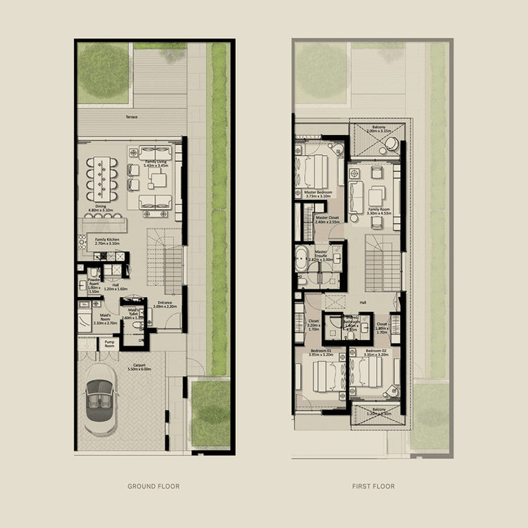 3 Bedrooms Bedroom Floor Plan