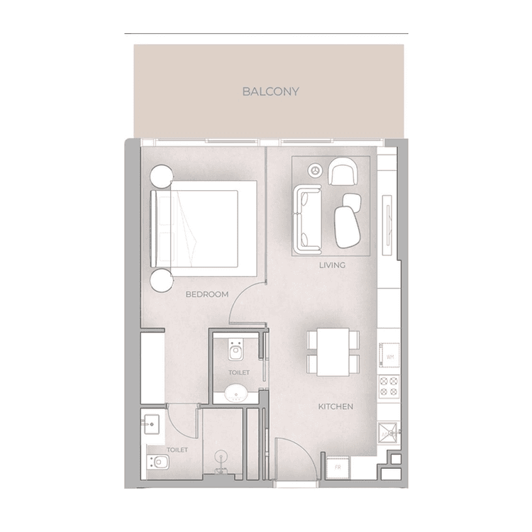 1 Bedroom Bedroom Floor Plan
