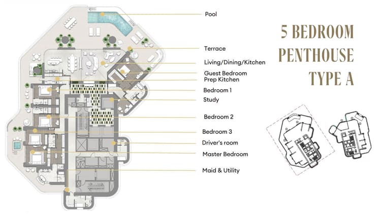 5 Bedrooms Bedroom Floor Plan