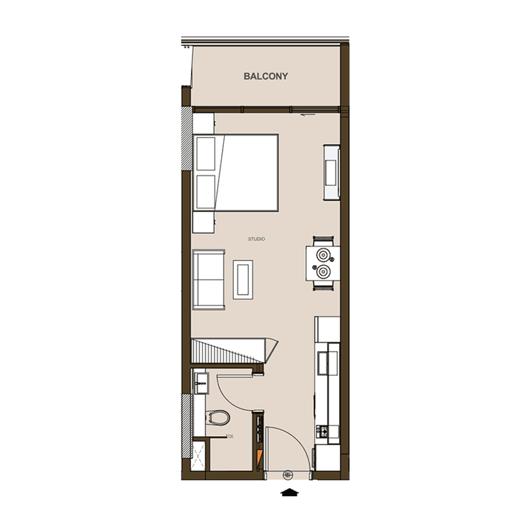 Studio Bedroom Floor Plan