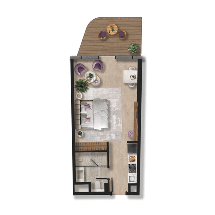 Studio Bedroom Floor Plan