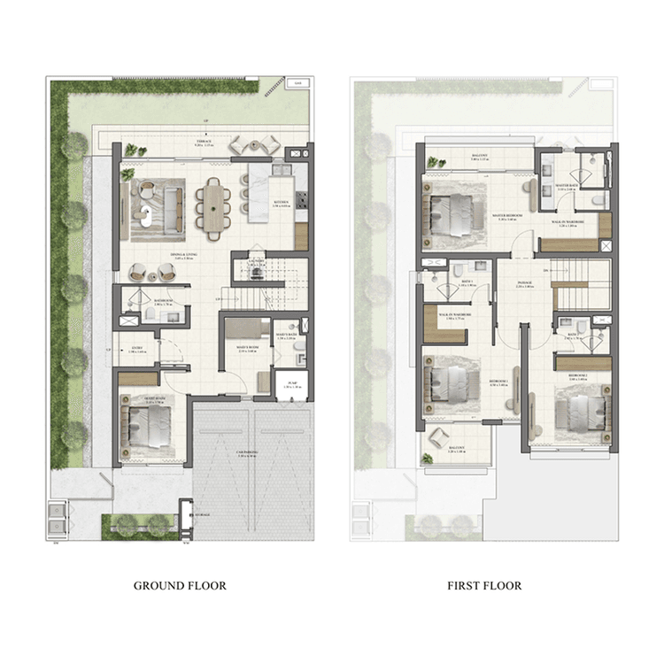 4 Bedrooms Bedroom Floor Plan