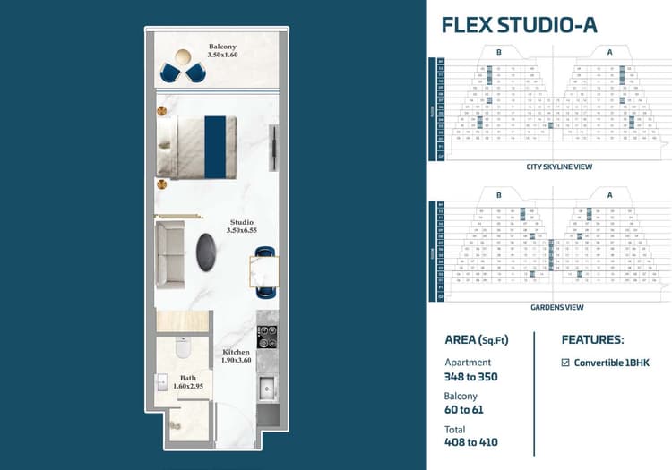 Studio Bedroom Floor Plan