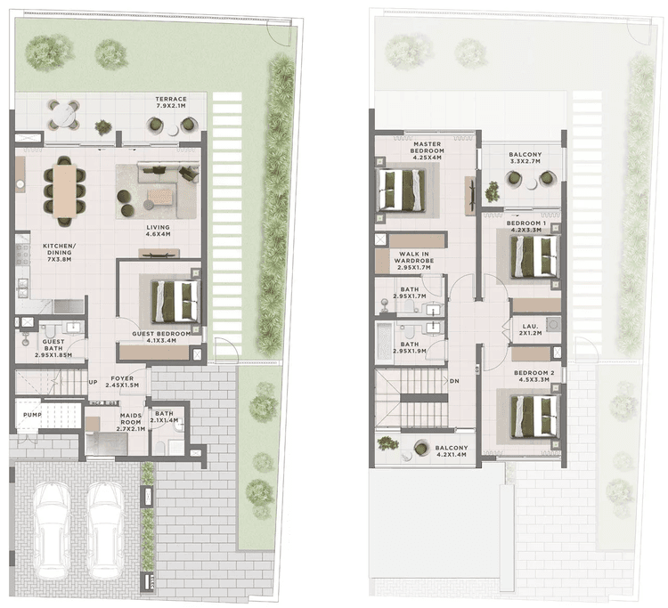4 Bedrooms Bedroom Floor Plan