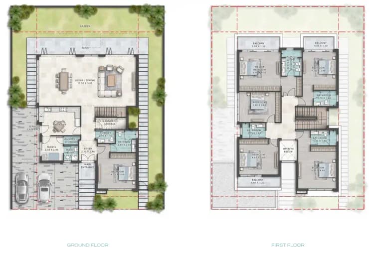 6 Bedrooms Bedroom Floor Plan