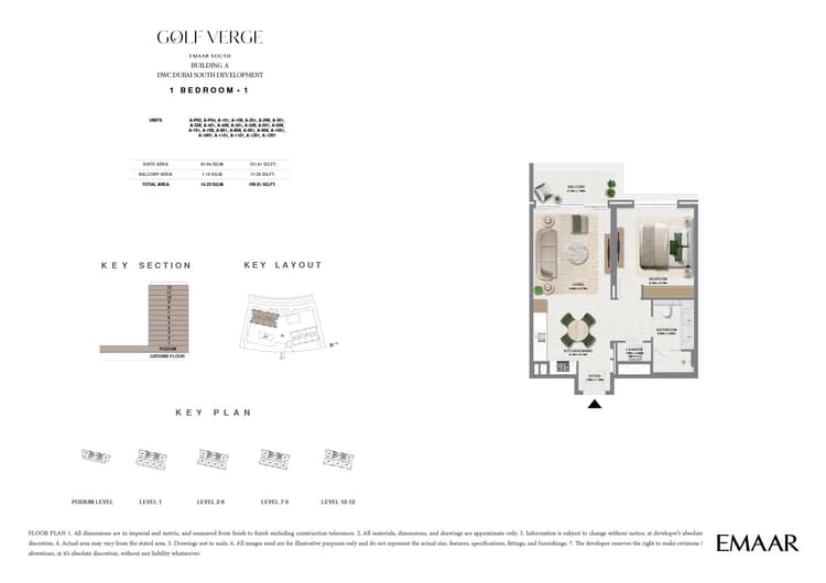 1 Bedroom Bedroom Floor Plan