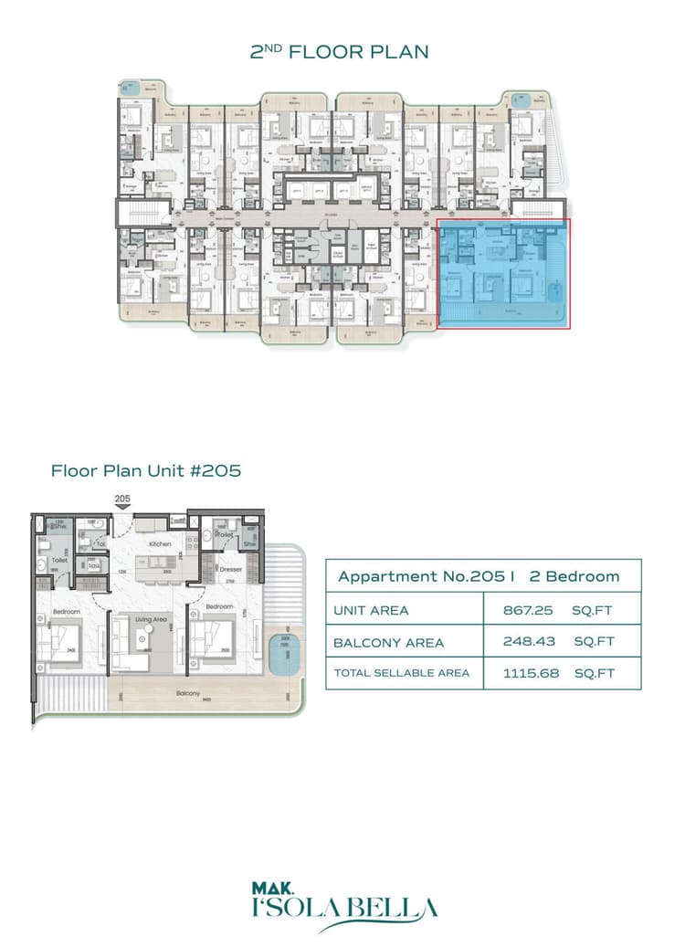 2 Bedrooms Bedroom Floor Plan
