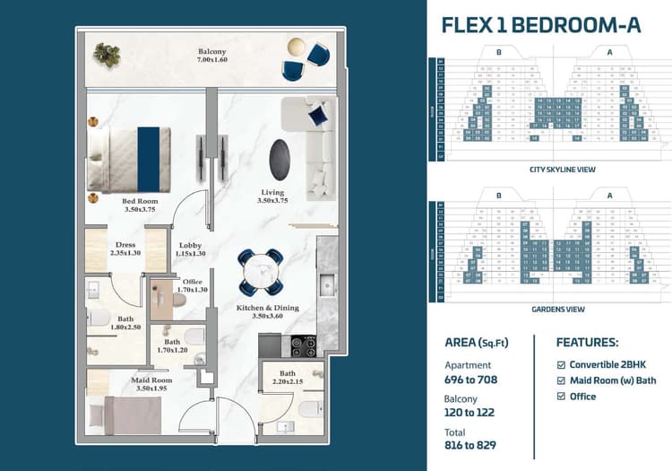 1 Bedroom Bedroom Floor Plan