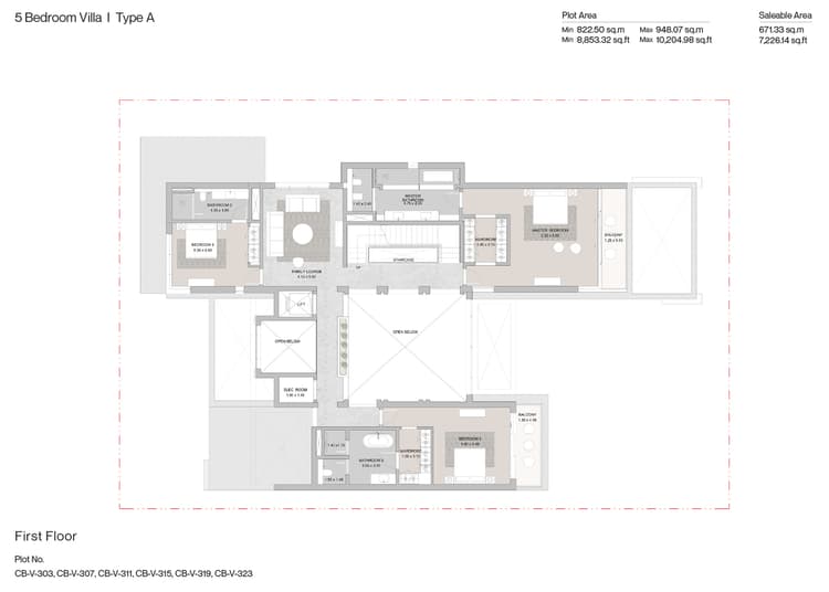 5 Bedrooms Bedroom Floor Plan