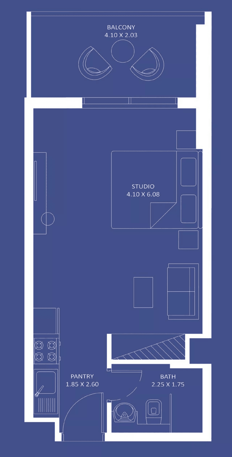 Studio Bedroom Floor Plan