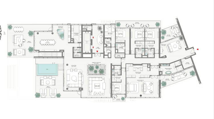5 Bedrooms Bedroom Floor Plan