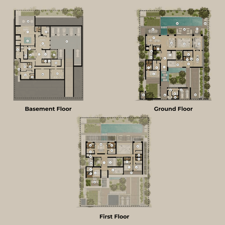 6 Bedrooms Bedroom Floor Plan