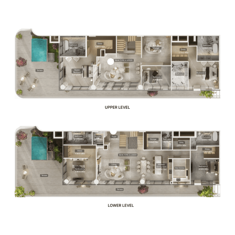 5 Bedrooms Bedroom Floor Plan