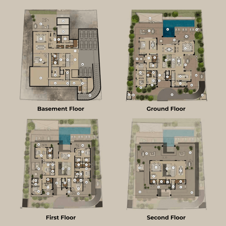 7 Bedrooms Bedroom Floor Plan