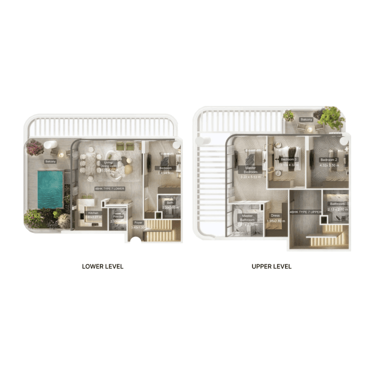 4 Bedrooms Bedroom Floor Plan