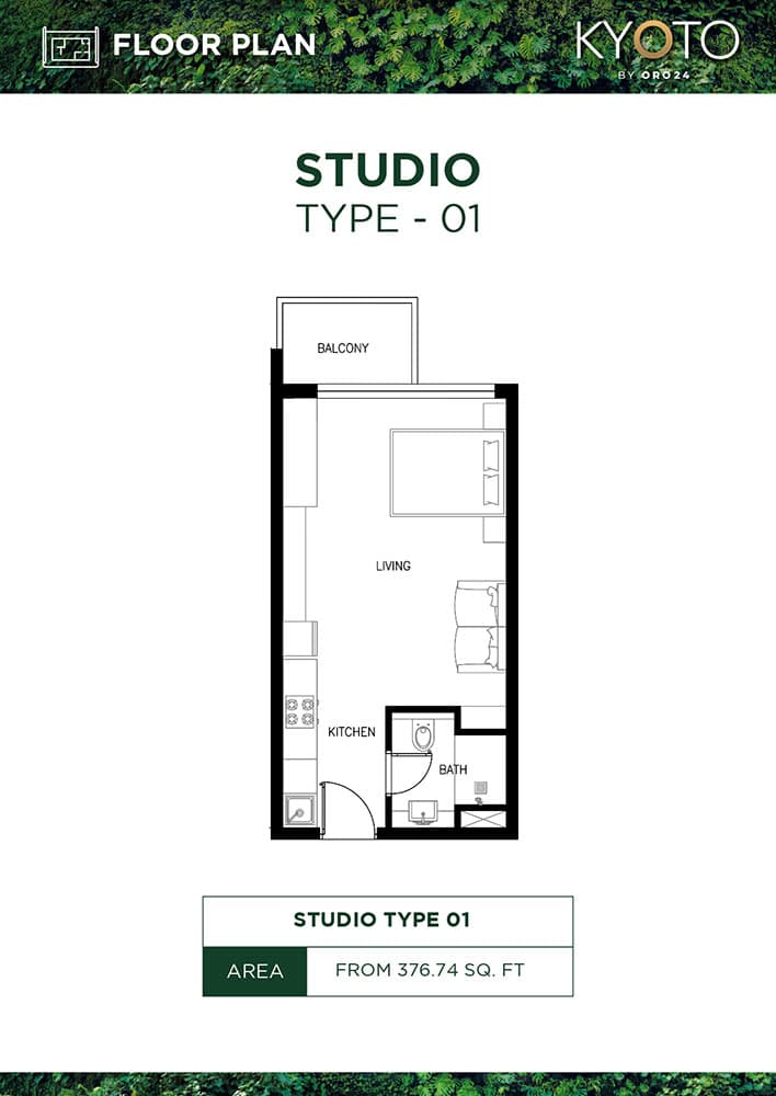 Studio Bedroom Floor Plan